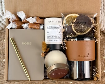 Hygge Gift Box, Fall gift, Birthday gifts, Basket for woman, Autumn present, Tumbler package
