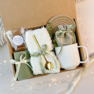 Handcrafted Comfort Gift Box: Cozy Socks, Mug & Treats
