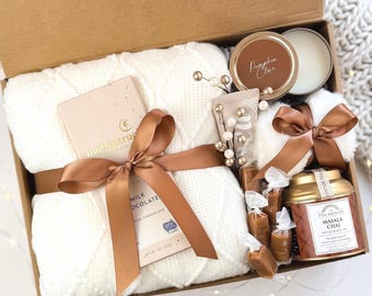 Gift Box with Blanket, Sending a hug, Thinking of you, Encouragement gifts,  Sympathy gift basket
