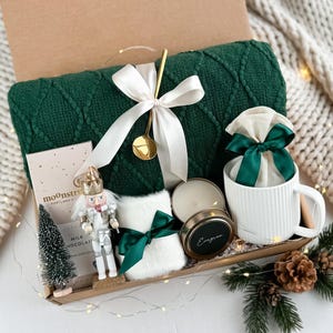 Cozy Winter Gift Box: Holiday Blanket, Mug & Decor