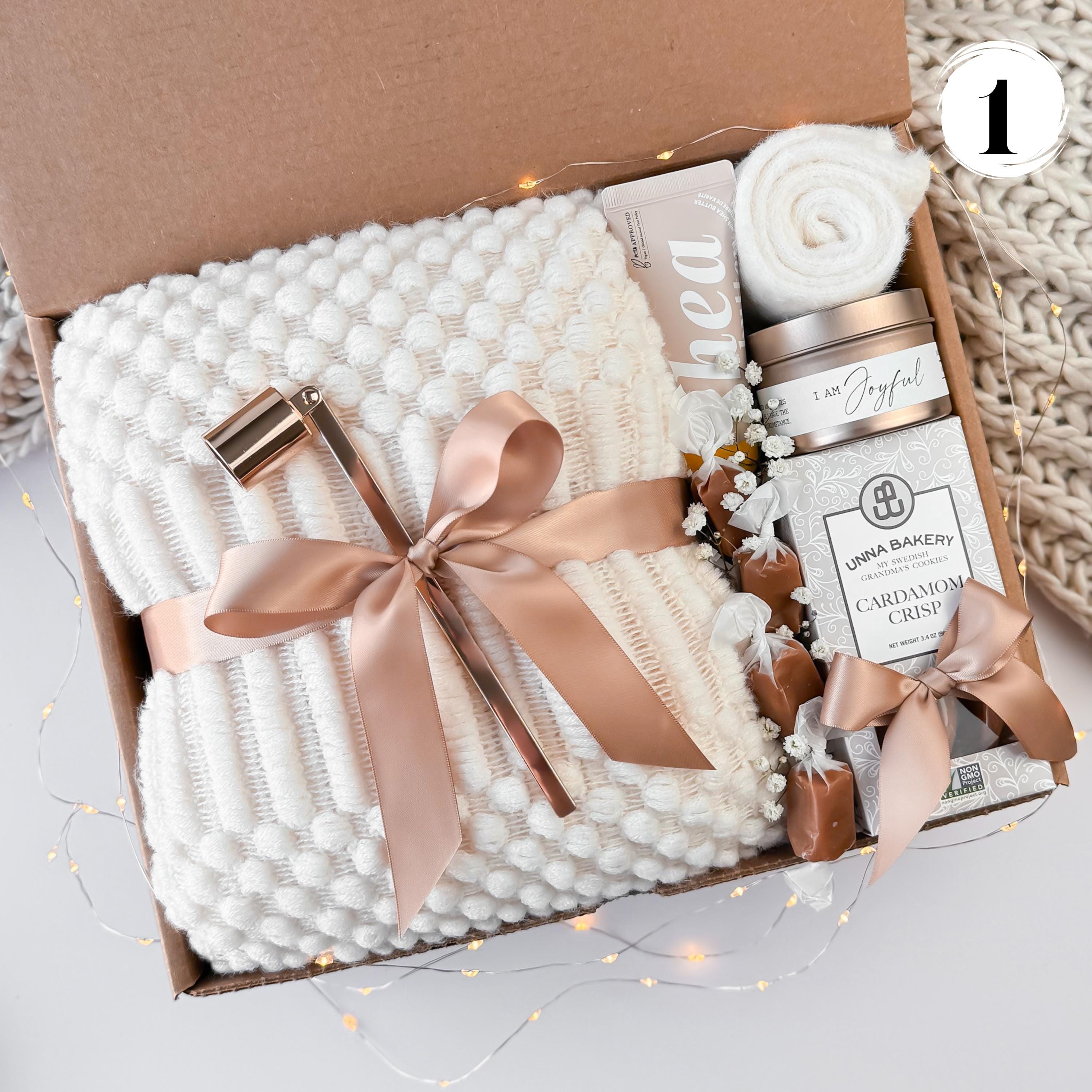 Sunshine Gift Box: Self Care Package With Blanket, Socks & Candle