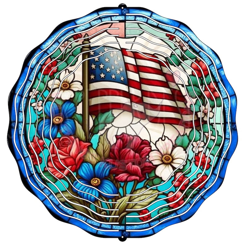American Flag Stained Glass - Etsy