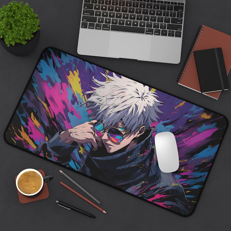 Gojo Satoru Jujutsu Kaisen Desk Mat, XXL Extended Anime Deskmat