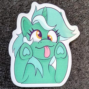 Derpy Lyra Heartstrings Vinyl Sticker: Goofy MLP Art