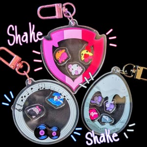 Llaveros agitadores de My Little Pony: Chibi Pie Sisters, Crusaders, Vinyl y Octavia imagen 1