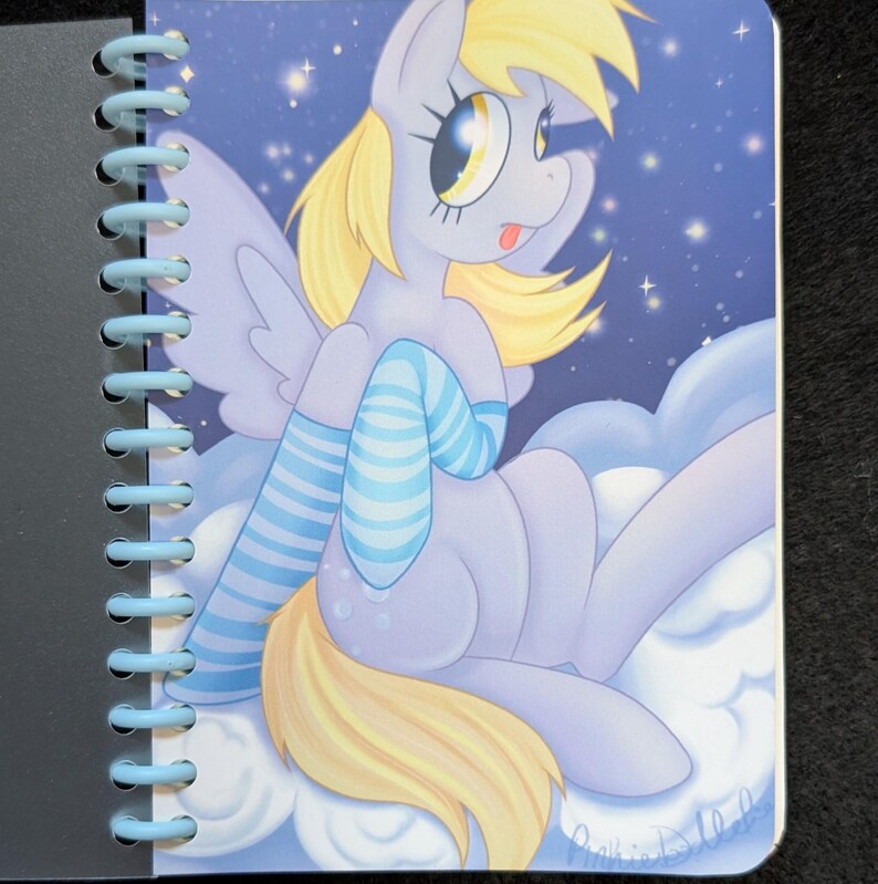 Derpy in Socks – Cloudy Night Sky Pony Journal Sketchbook (A6 Spiral ...