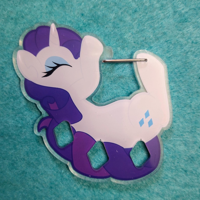 Chaveiros mosquetão de acrílico MLP – Mane Six (10 cm com ganchos) Rarity