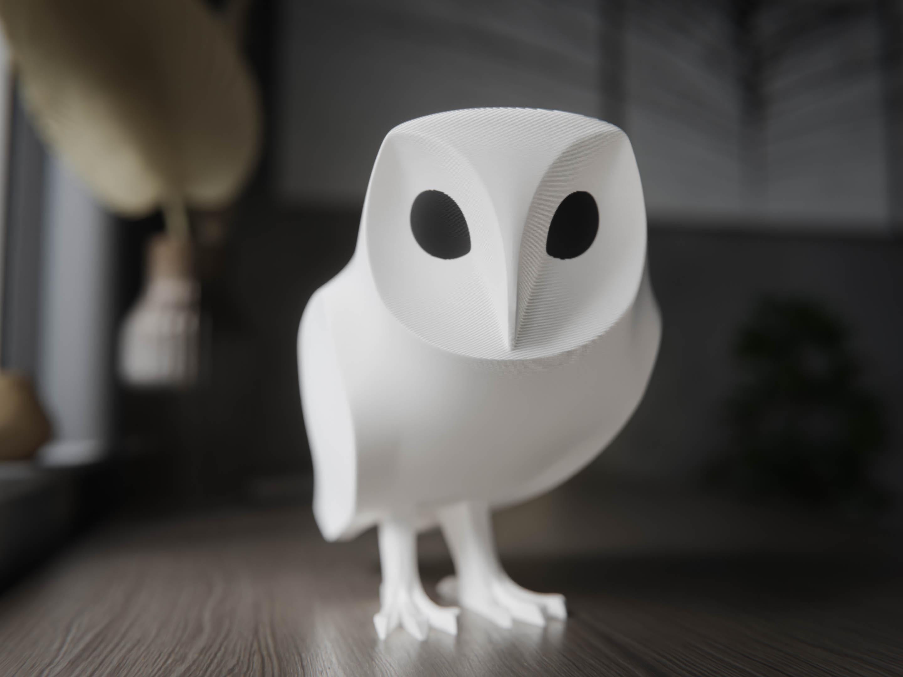 Modern Owl Ornament | Minimalist Owl Sculpture | Contemporary Home Decor | Scandinavian Animal Figur