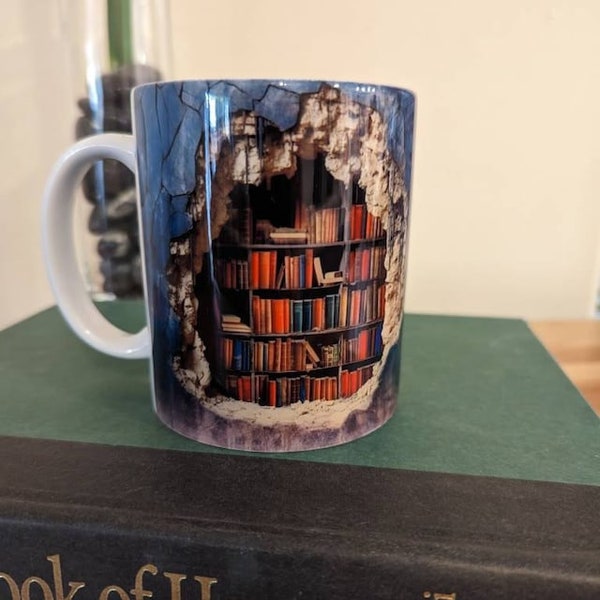 Vintage Book Ceramic Gifts, Book Worm Gift, Librarian Gift, Teacher Mug Gift, Librarian Tumblers