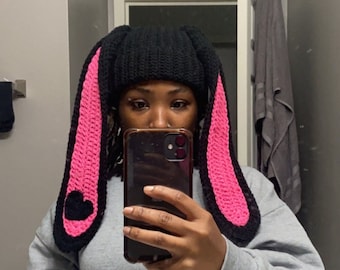 Crochet Bunny Ear Beanie