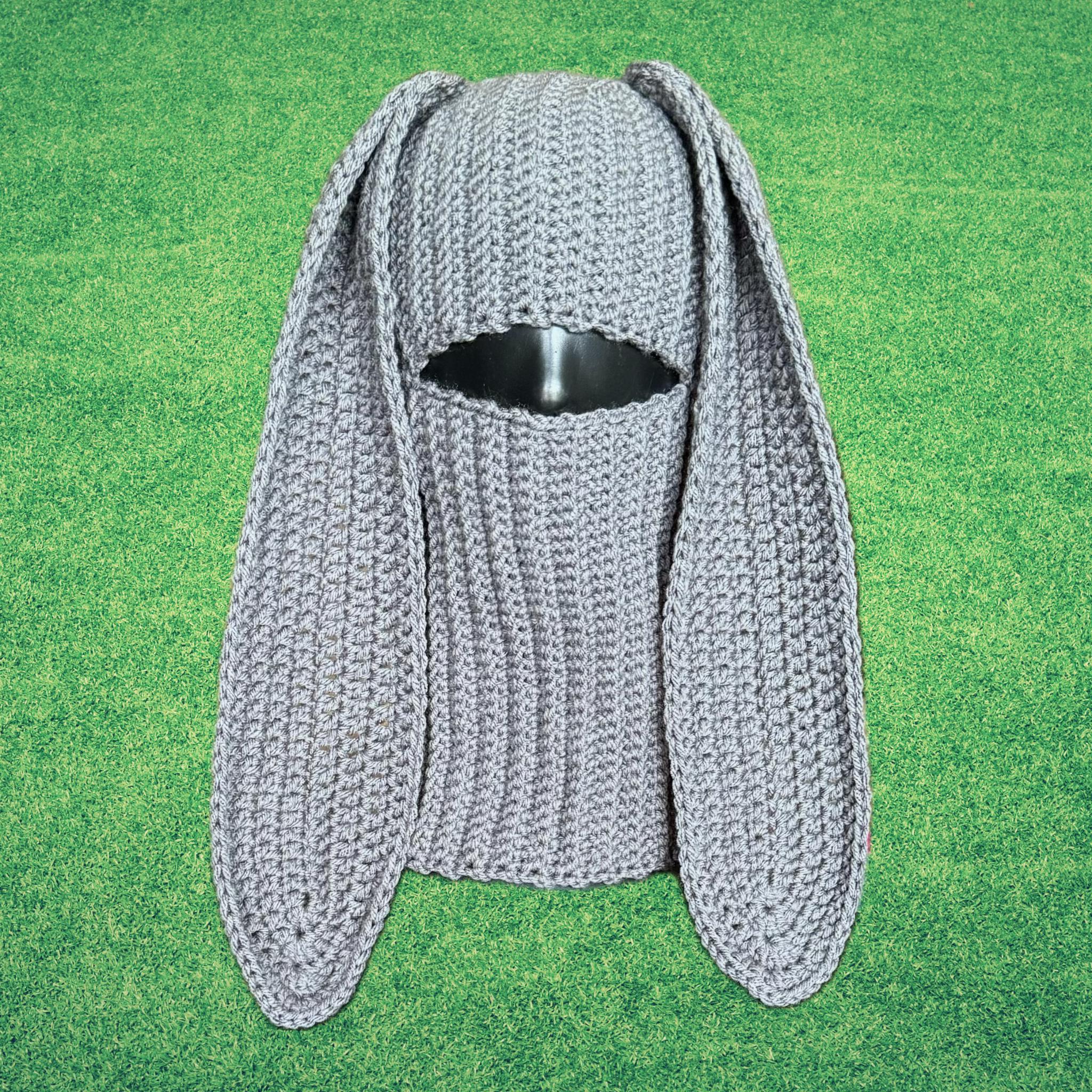 Crochet Bunny Ear Balaclava Ski Mask - Etsy