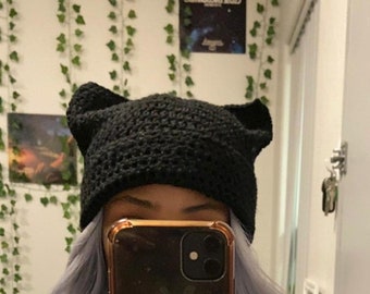 Crochet Cat Ear Beanie