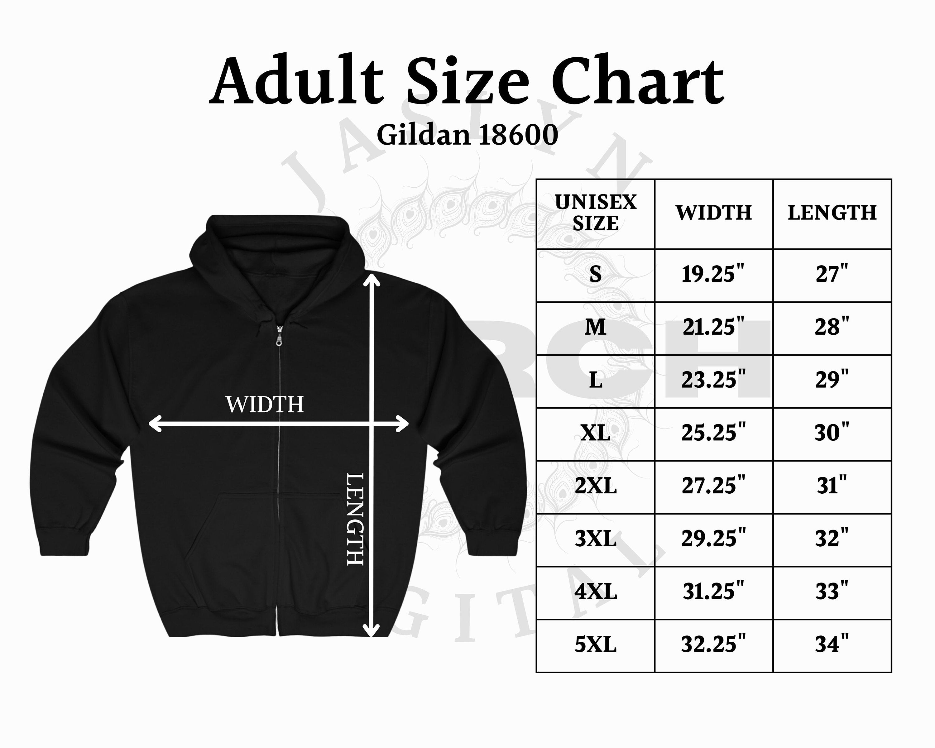 Gildan 18600 Size 