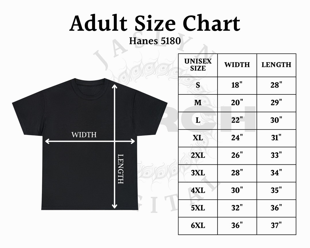 Instant Download 5180 Hanes Size Chart Beefy t Short sleeve T shirt instant-download-5180-hanes-size-chart-beefy-t-short-sleeve-t-shirt