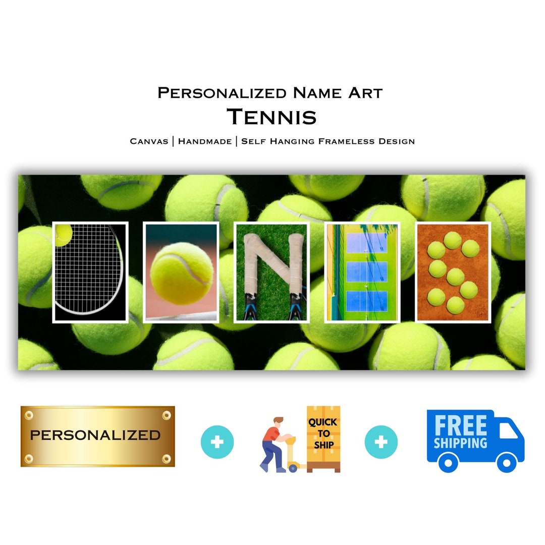 Tennis Name Art Personalized Tennis Gift Sports Art Sports Etsy