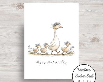 Woodland Mother's Day Card with a  Little Whimsy Add a Message to Inside of Card
