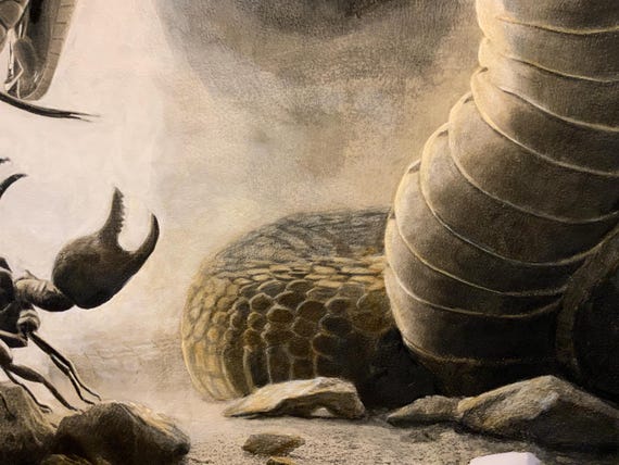Scorpion and Rattle Snake Confrontation in the Moonscape - Etsy