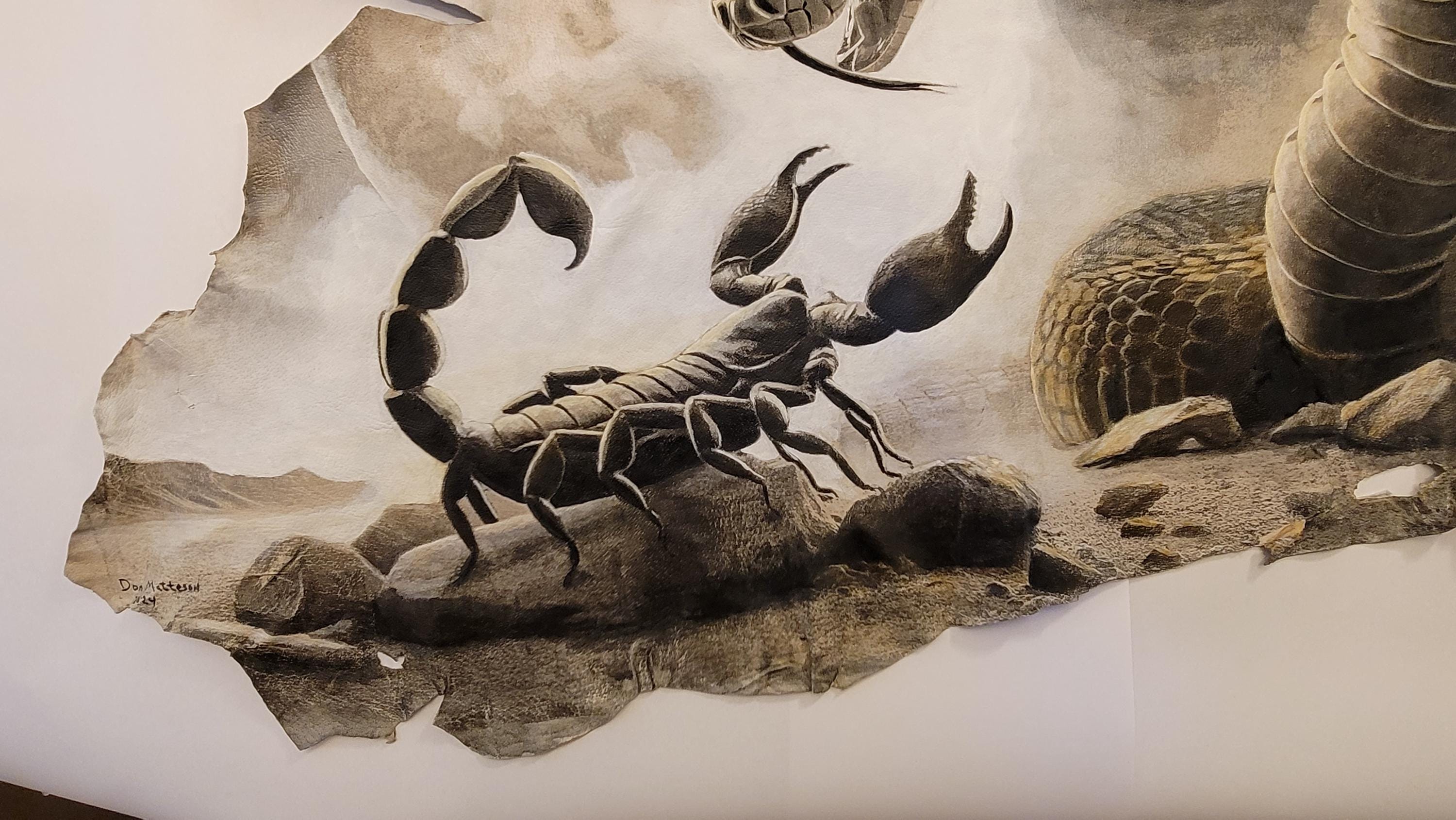 Scorpion and Rattle Snake Confrontation in the Moonscape - Etsy
