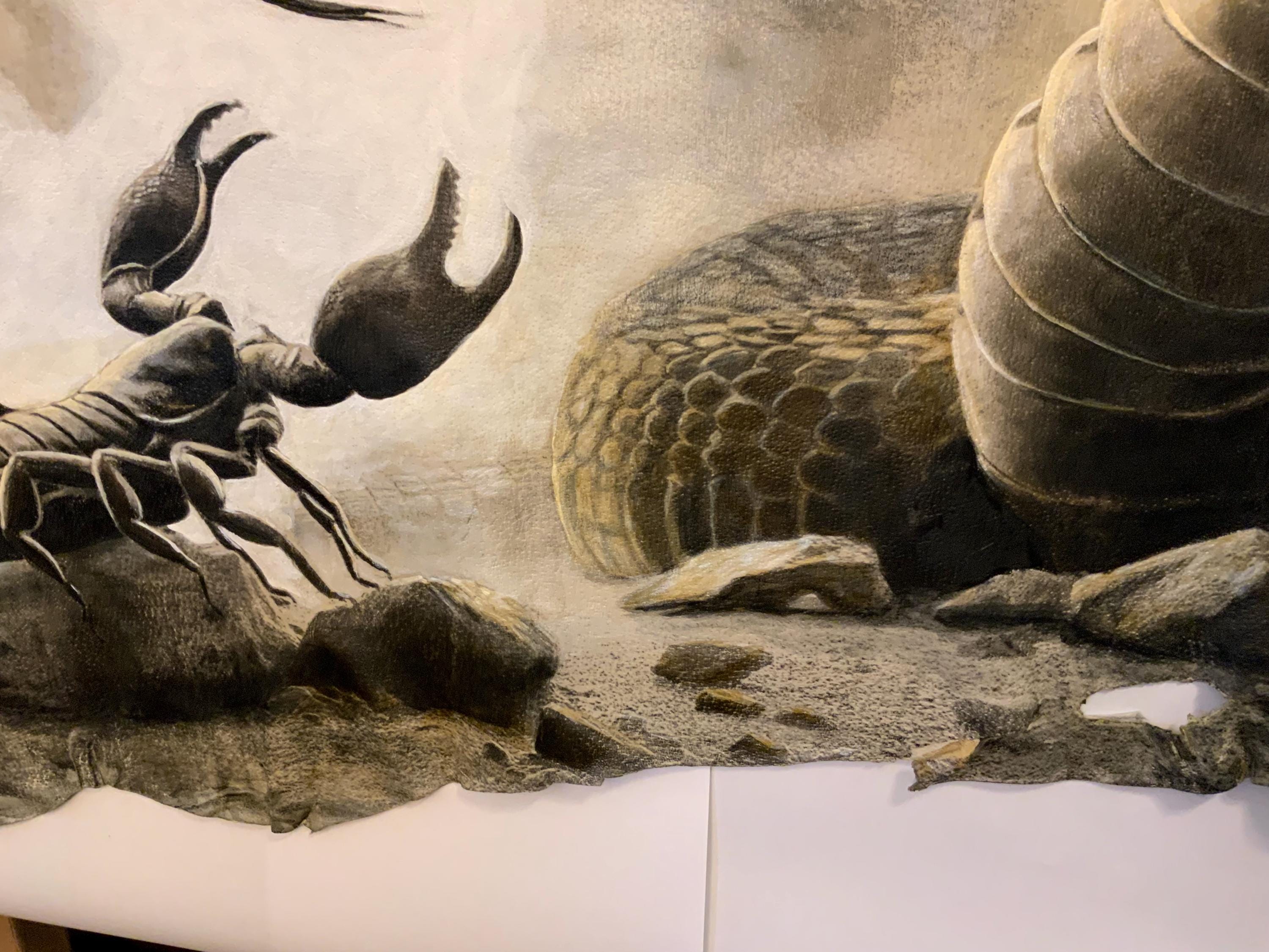 Scorpion and Rattle Snake Confrontation in the Moonscape - Etsy