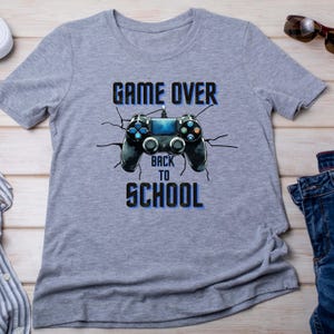 Game over back to school sublimation design download, back to school png, school love png, school life png, sublimate designs download