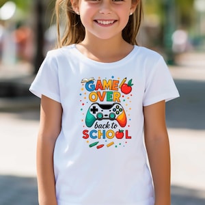 Back to school, Game Over, Back to School png, Controller, First day of school, school life png, sublimate designs, school vibes png