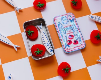 Sardines & Tomatoes Magnet
