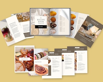 Editable Recipe Book Template: Modern Cookbook Planner (Digital)