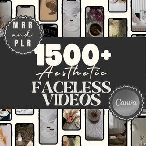 1500+ Faceless Stock Videos Instagram Reels |Aesthetic Faceless Digital Marketing Master Resell Rights|MRR PLR| Social Media Templates Canva