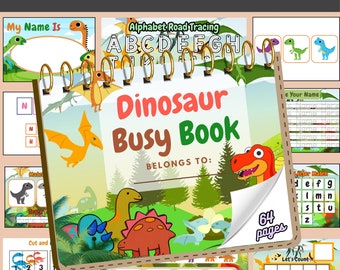 Dinosaurus activiteitenboek: leerzame activiteit voor peuters (pdf-download)