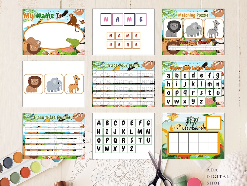 Animals Busy Book: Toddler Learning Activity (PDF Pattern) - Etsy