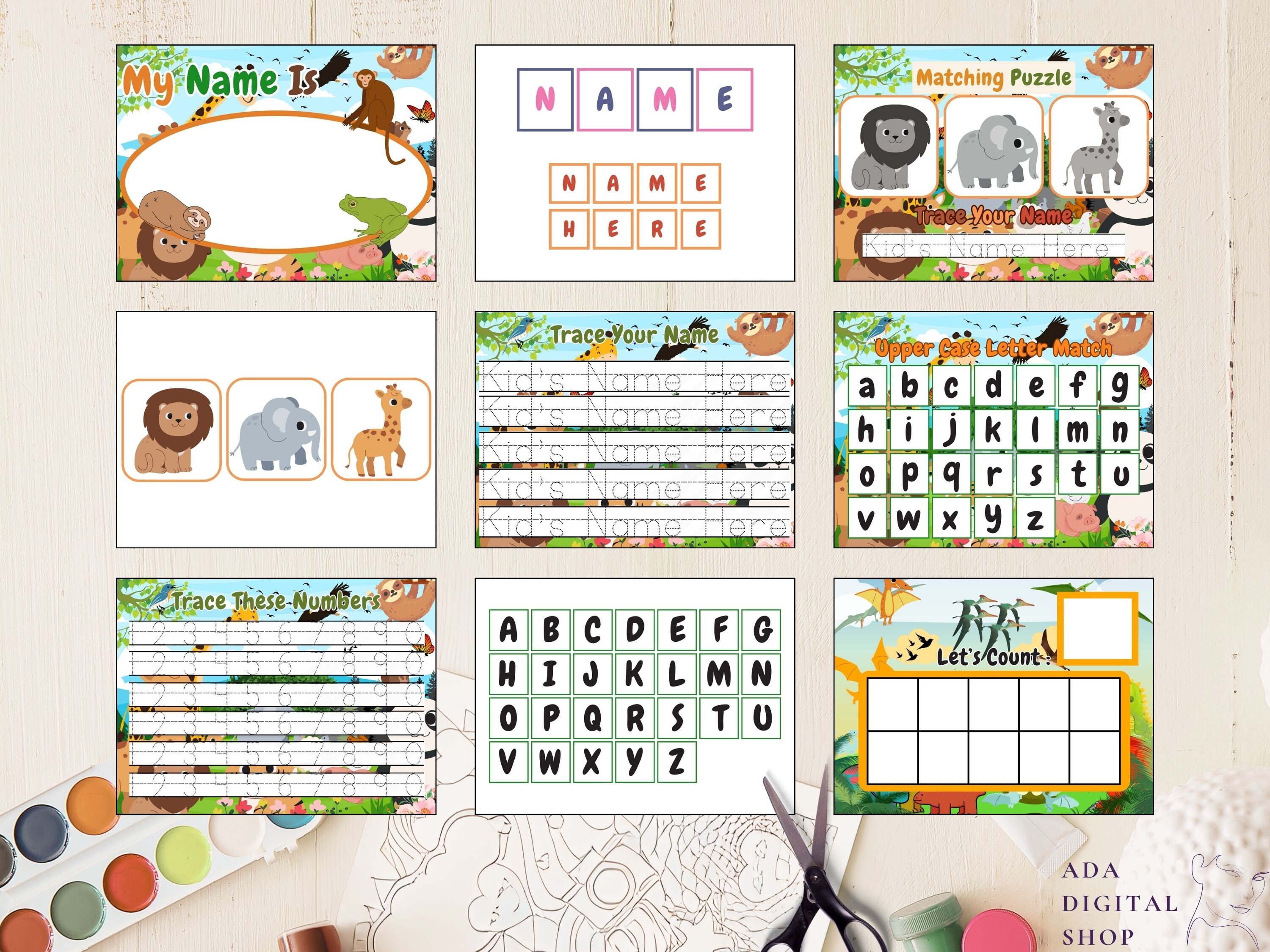 Animals Busy Book: Toddler Learning Activity (PDF Pattern) - Etsy