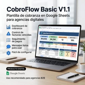 Plantilla de Cobranza Google Sheets para Agencias | Cuentas por Cobrar, Facturas y Pagos | CobroFlow