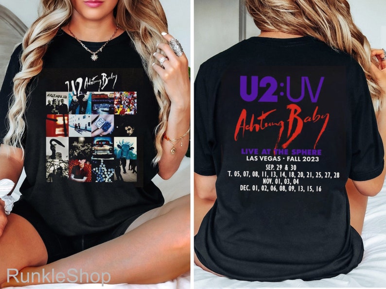 U2 Las Vegas 2 Side Tshirtu2 Ultraviolet Sphere 2023U2 UV Etsy