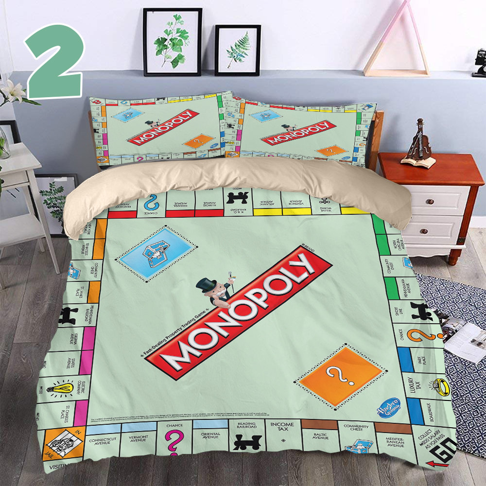 Monopoly Board Game Bedding Set Monopoly Blanket Board Game - Etsy