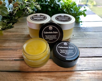 Calendula Balm | Natural Skin Healing & Nourishing Salve | Handmade Organic Herbal Balm 50g | 25g