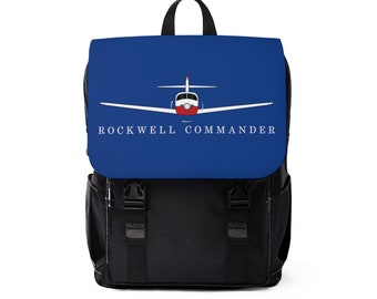 Rockwell Commander Unisex Casual Shoulder Pilot Backpack - Blue and Black