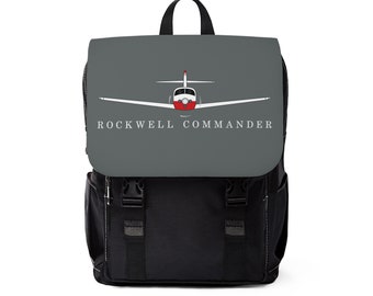 Rockwell Commander Unisex Casual Shoulder Pilot Backpack - Gray