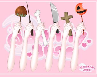 Halloween Vtuber Arm Asset | Cute Scary Props