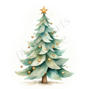Christmas Tree Clipart, Funky Christmas Tree Clipart, Instant Digital Download, Printable Wall Art, Junk Journals, Card Making, Scrapbooking