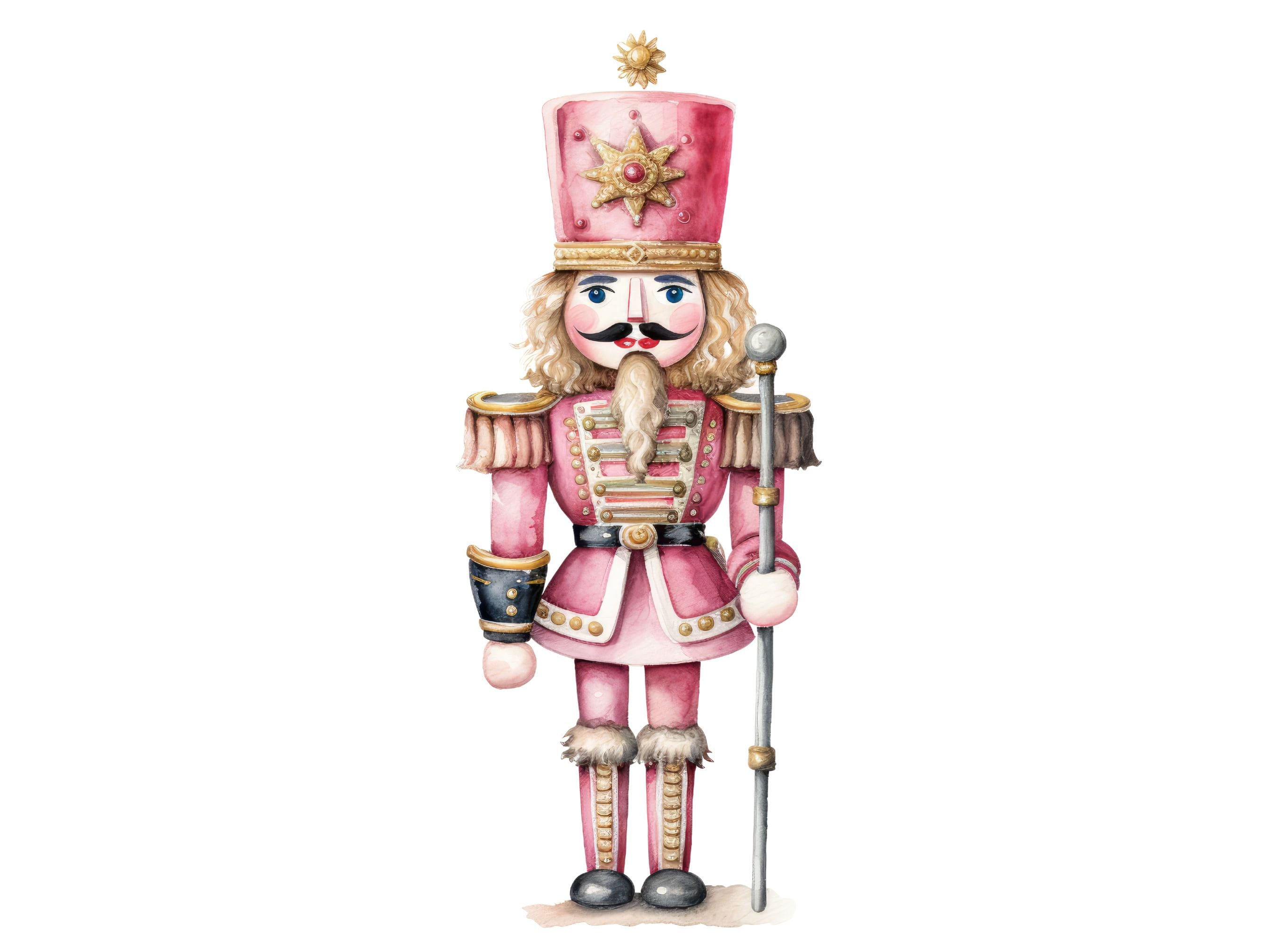 Pink Nutcracker Clipart, Christmas Nutcracker Clipart, Jpgs, Instant