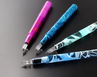 Glass dip pen Glasfeder - Teranishi Chemical - Glasstift mit Kappe