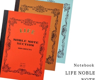 Life Noble Note notitieboekje in A5-formaat - gelinieerd, blando en rasterindeling - gemaakt in Japan