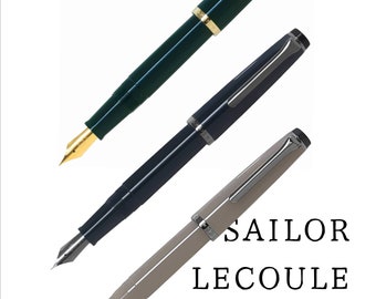 Sailor Lecoule Füllhalter in Federstärke MF (Medium-fine) - Safari Beige, Teal Green, Iron Blue