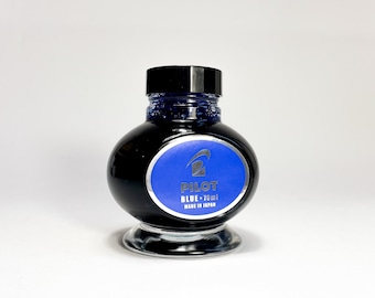 Penna stilografica inchiostro blu - Pilot, importata dal Giappone - inchiostro sicuro per documenti/resistente all'acqua - bottiglia da 70 ml o campione di inchiostro - INK-70-L