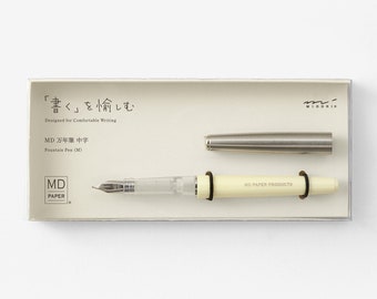 Midori Füllfederhalter - White cream Mittlere Federstärke - MD Fountain Pen