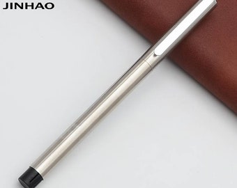 JINHAO 65 Füllfederhalter/Fountain Pen - Chrome/Stahl - Feder EF - Extra Fein oder F (Fein), Elegant und extra leicht