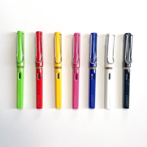 Lamy Safari - classic colors - black, white, yellow, pink, blue - in several nib sizes - EF, F, M or B - fountain pen - fountain pen