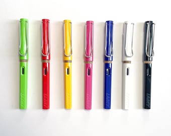 Lamy Safari - classic colors - black, white, yellow, pink, blue - in several nib sizes - EF, F, M or B - fountain pen