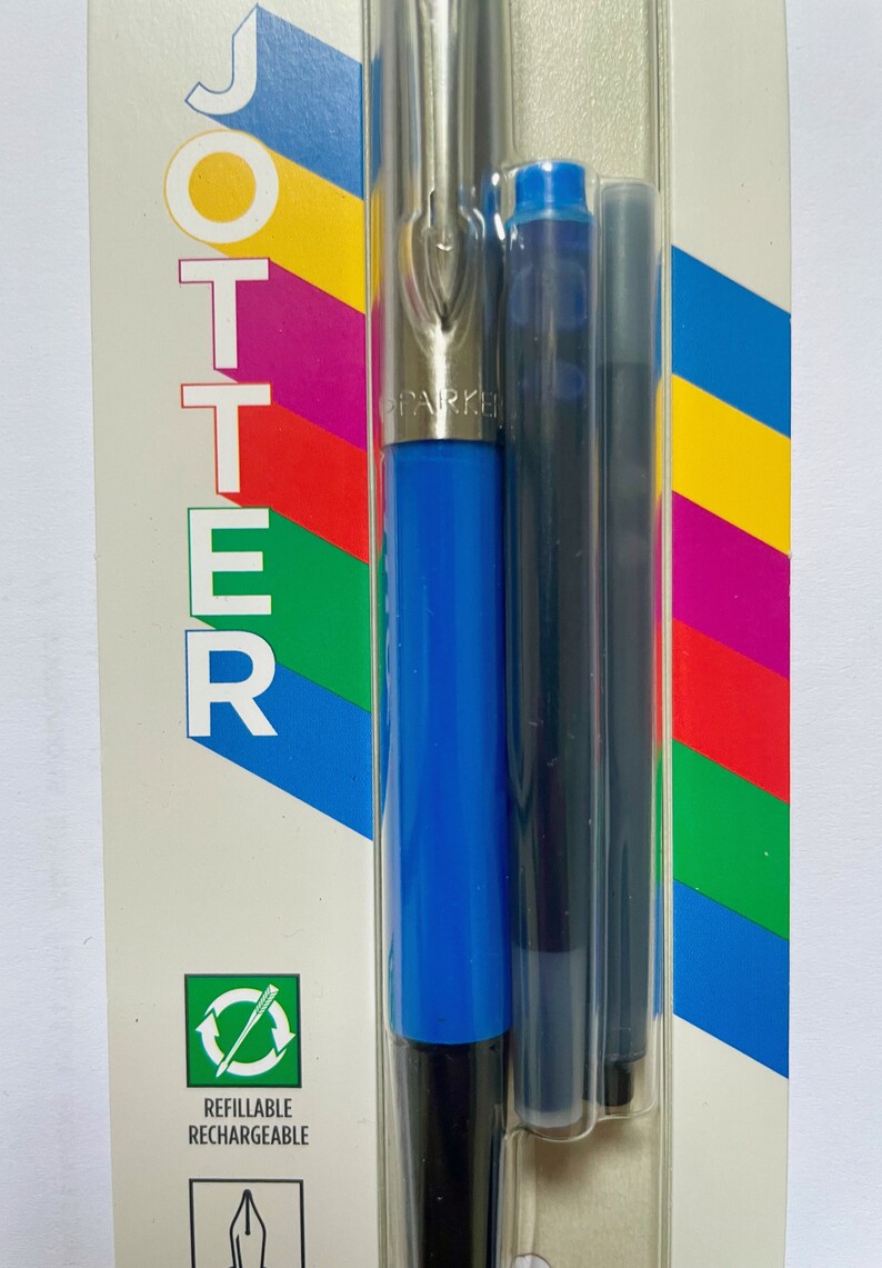 Parker Jotter Fountain Pen Classic Red Classic Blue Etsy