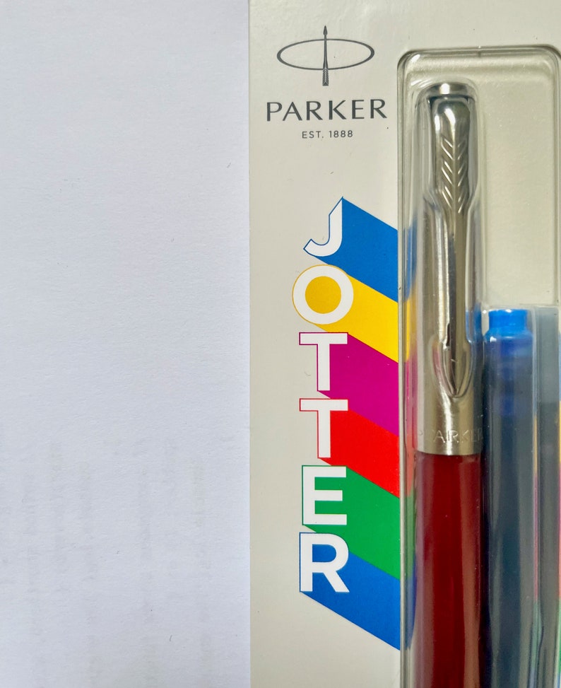 Parker Jotter Fountain Pen Classic Red Classic Blue Etsy